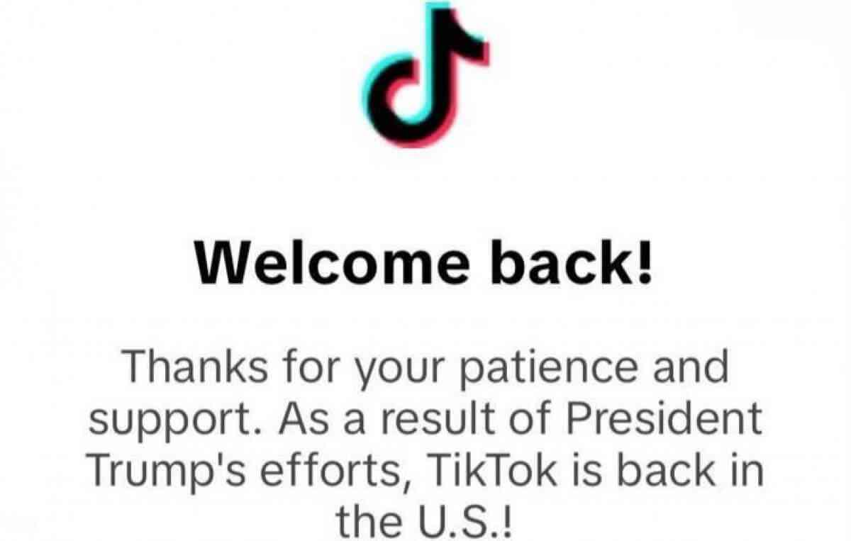 TikTok әлеуметтік желісі  АҚШ-та қайта қосылатын болды