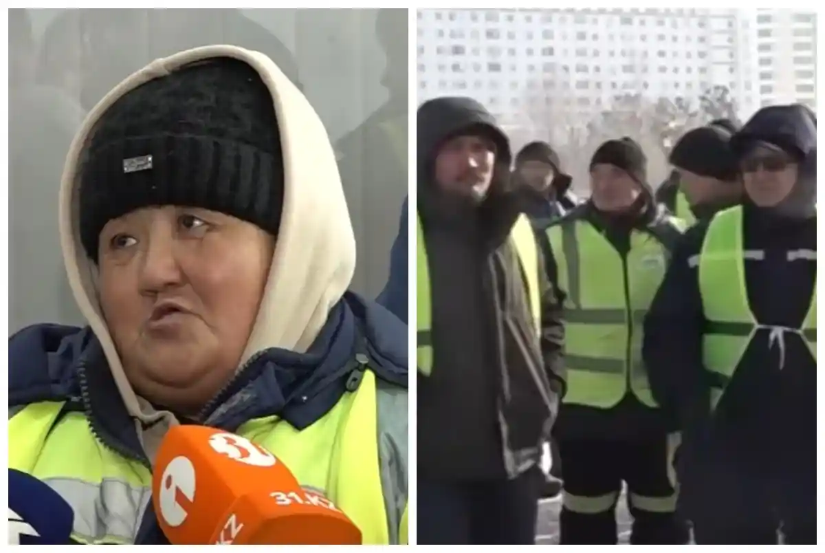 Астанада жұмысшылар жаздан бері жалақының кешігетінін айтып әкімдік алдына жиналды