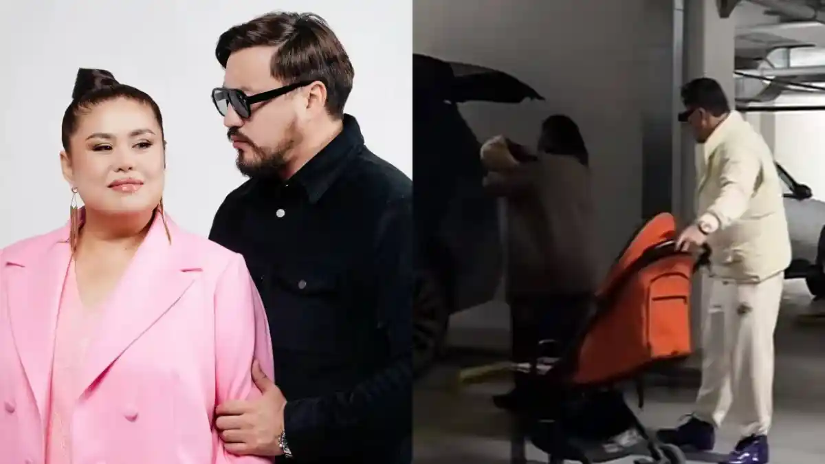 Олжас Абай мен Дариға Бадықованың кішкентай сәбимен жүрген видеосы тарады