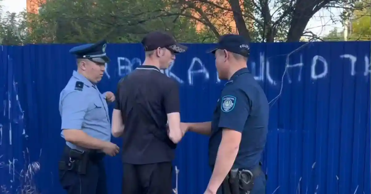 Заңсыз граффити салған жігіт ұсталды